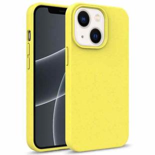 For iPhone 14 Starry Series Shockproof Straw Material + TPU Protective Phone Case (Yellow)