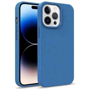 For iPhone 14 Pro Starry Series Shockproof Straw Material + TPU Protective Phone Case (Blue)