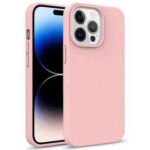For iPhone 14 Pro Max Starry Series Shockproof Straw Material + TPU Protective Phone Case (Pink)