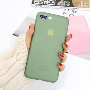 For iPhone 8 Plus / 7 Plus 1.5mm Liquid Emulsion Translucent TPU case(Dark Green)
