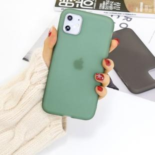 For iPhone 11 1.5mm Liquid Emulsion Translucent TPU case(Dark Green)