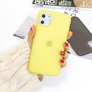 For iPhone 11 1.5mm Liquid Emulsion Translucent TPU case(Yellow)