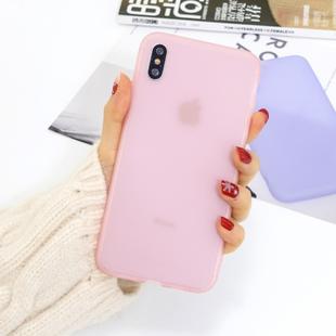 For iPhone XS / X 1.5mm Liquid Emulsion Translucent TPU case(Pink)