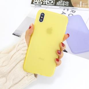 For iPhone X / XS 1.5mm Liquid Emulsion Translucent TPU case(Yellow)