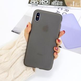 For iPhone XS Max 1.5mm Liquid Emulsion Translucent TPU case(Black)