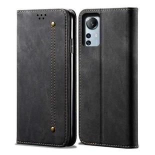 For Xiaomi 12 Lite Denim Texture Leather Phone Case(Black)