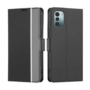 For Nokia G21 / G11 Twill Texture Side Button Leather Phone Case(Black)