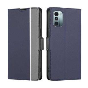 For Nokia G21 / G11 Twill Texture Side Button Leather Phone Case(Blue)