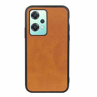 For OnePlus Nord CE 2 Lite 5G Two-color Calf Texture Shockproof Phone Case(Brown)