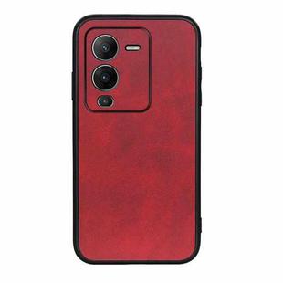 For vivo S15 Pro Two-color Calf Texture Shockproof Phone Case(Red)