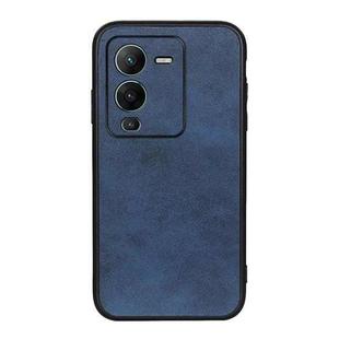 For vivo S15 Pro Two-color Calf Texture Shockproof Phone Case(Blue)