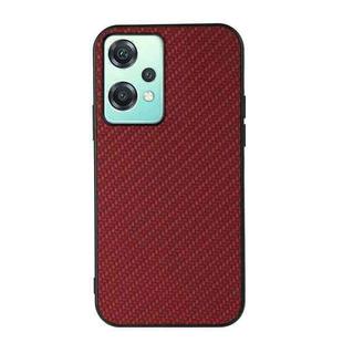 For OnePlus Nord CE 2 Lite 5G Carbon Fiber Texture Shockproof Protective Phone Case(Red)