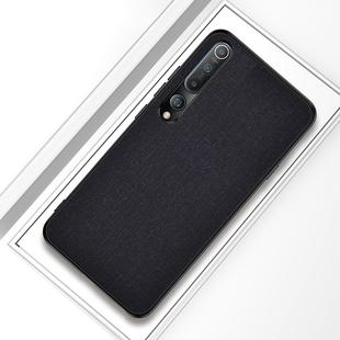 For Xiaomi Mi 10 Shockproof Cloth Texture PC + TPU Protective Case(Black)