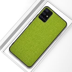 For Galaxy A71 Shockproof Cloth Texture PC + TPU Protective Case(Green)