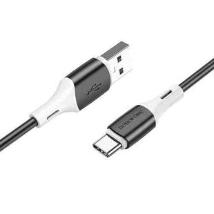 Borofone BX79 Type-C / USB-C Silicone Sync Data Charging Cable, Length: 1m(Black)