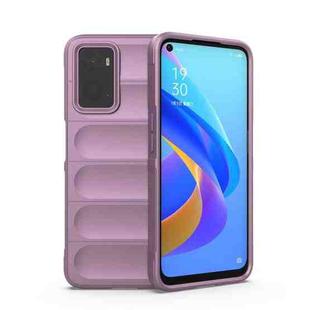 For OPPO A36 4G/A76 4G/Realme 9i Magic Shield TPU + Flannel Phone Case(Purple)