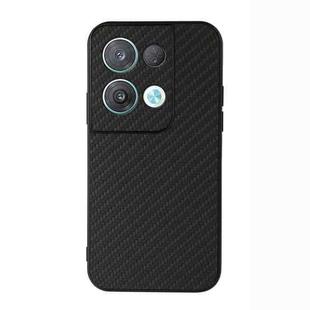 For OPPO Reno8 Pro+ Carbon Fiber Texture Shockproof Protective Phone Case(Black)