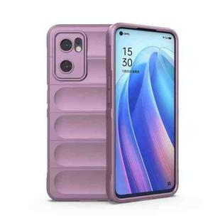 For OPPO Reno7 5G Global / Find X5 Lite Magic Shield TPU + Flannel Phone Case(Purple)