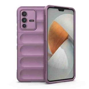 For vivo S12 Magic Shield TPU + Flannel Phone Case(Purple)