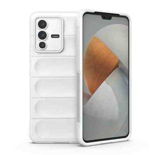 For vivo S12 Magic Shield TPU + Flannel Phone Case(White)