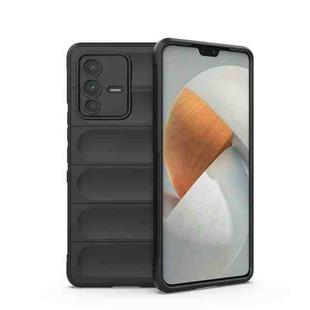 For vivo S12 Pro Magic Shield TPU + Flannel Phone Case(Black)