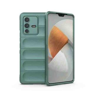 For vivo S12 Pro Magic Shield TPU + Flannel Phone Case(Dark Green)