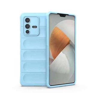 For vivo S12 Pro Magic Shield TPU + Flannel Phone Case(Light Blue)