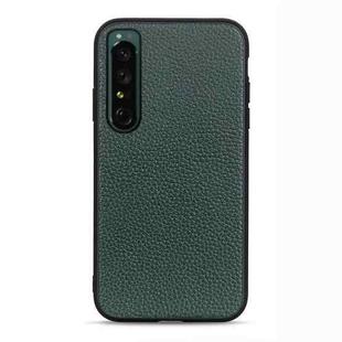 For Sony Xperia 1 IV Litchi Texture Genuine Leather Phone Case(Green)