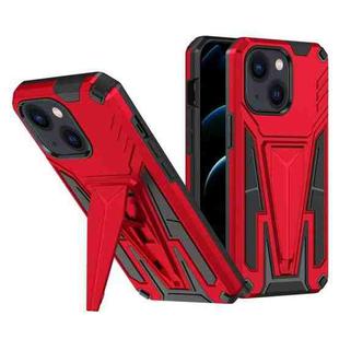 For iPhone 14 Super V Armor PC + TPU Holder Phone Case (Red)