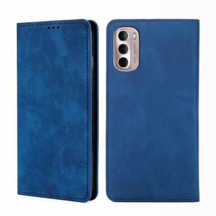 For Motorola Moto G Stylus 5G 2022 Skin Feel Magnetic Horizontal Flip Leather Phone Case(Blue)