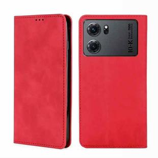 For OPPO K10 5G Skin Feel Magnetic Horizontal Flip Leather Phone Case(Red)