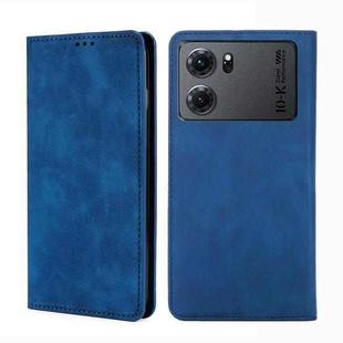 For OPPO K10 5G Skin Feel Magnetic Horizontal Flip Leather Phone Case(Blue)