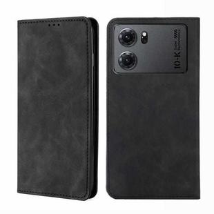 For OPPO K10 5G Skin Feel Magnetic Horizontal Flip Leather Phone Case(Black)