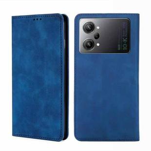 For OPPO K10 Pro 5G Skin Feel Magnetic Horizontal Flip Leather Phone Case(Blue)