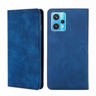 For OPPO Realme 9 Pro+ Skin Feel Magnetic Horizontal Flip Leather Phone Case(Blue)