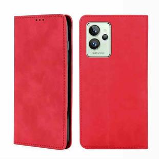 For OPPO Realme GT2 Pro Skin Feel Magnetic Horizontal Flip Leather Phone Case(Red)