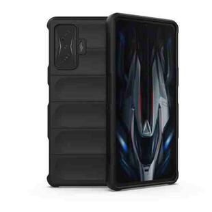 For Xiaomi Redmi K50 Gaming Magic Shield TPU + Flannel Phone Case(Black)