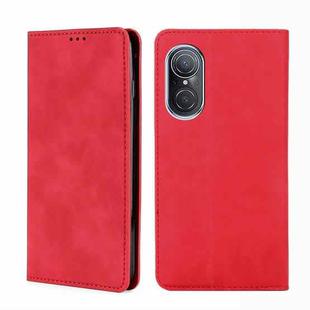 For Huawei Nova 9 SE 4G Skin Feel Magnetic Horizontal Flip Leather Phone Case(Red)