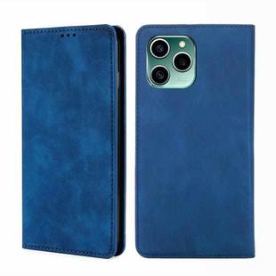 For Honor 60 SE Skin Feel Magnetic Horizontal Flip Leather Phone Case(Blue)