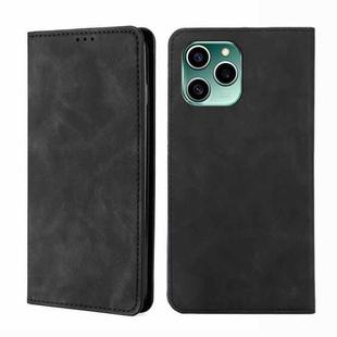 For Honor 60 SE Skin Feel Magnetic Horizontal Flip Leather Phone Case(Black)