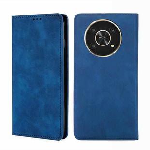 For Honor X30 Skin Feel Magnetic Horizontal Flip Leather Phone Case(Blue)
