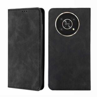 For Honor X30 Skin Feel Magnetic Horizontal Flip Leather Phone Case(Black)