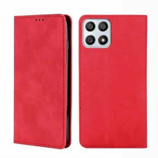 For Honor X30i Skin Feel Magnetic Horizontal Flip Leather Phone Case(Red)