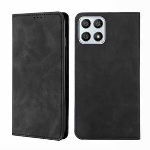 For Honor X30i Skin Feel Magnetic Horizontal Flip Leather Phone Case(Black)