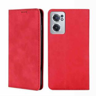 For OnePlus Nord CE 2 5G Skin Feel Magnetic Horizontal Flip Leather Phone Case(Red)