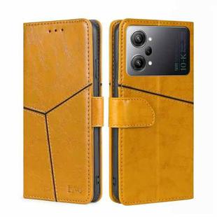For OPPO K10 Pro 5G Geometric Stitching Horizontal Flip Leather Phone Case(Yellow)