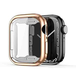 DUX DUCIS Samo Series Electroplated TPU Watch Case For Apple Watch Series 6&SE&5&4 44mm / 3&2&1 42mm(Rose Gold)