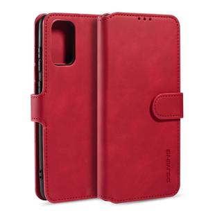 For Galaxy S20+ DG.MING Retro Oil Side Horizontal Flip Case with Holder & Card Slots & Wallet(Red)