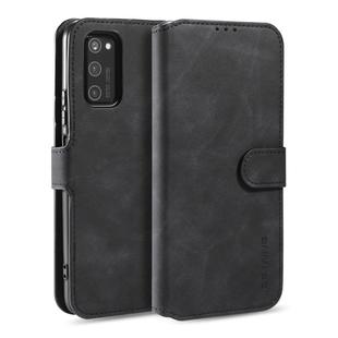 For Huawei Honor V30 DG.MING Retro Oil Side Horizontal Flip Case with Holder & Card Slots & Wallet(Black)