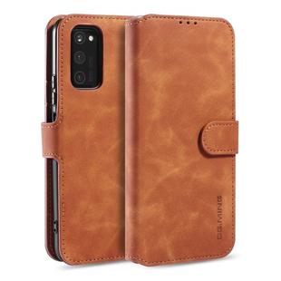 For Huawei Honor V30 DG.MING Retro Oil Side Horizontal Flip Case with Holder & Card Slots & Wallet(Brown)